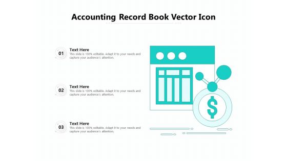 Accounting Record Book Vector Icon Ppt PowerPoint Presentation Show Graphics PDF