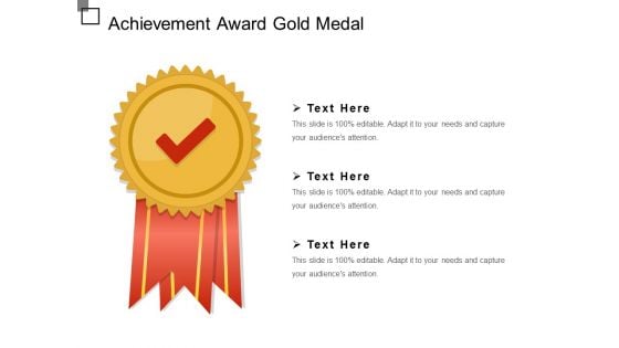 Achievement Award Gold Medal Ppt PowerPoint Presentation Layouts Example Introduction