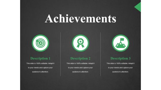 Achievements Ppt PowerPoint Presentation Model Aids