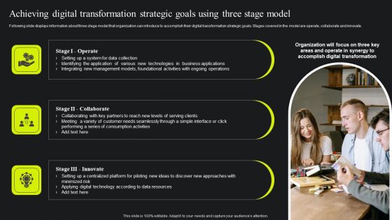 Achieving Digital Transformation Strategic Goals Using Three Stage Model Microsoft PDF