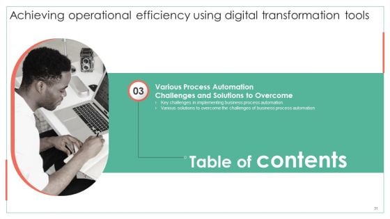 Achieving Operational Efficiency Using Digital Transformation Tools Ppt PowerPoint Presentation Complete Deck With Slides
