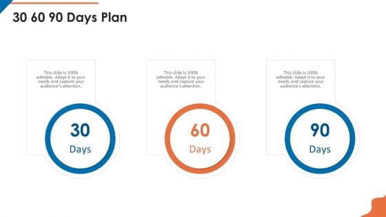 Acquisition Firm Business Outline 30 60 90 Days Plan Infographics PDF