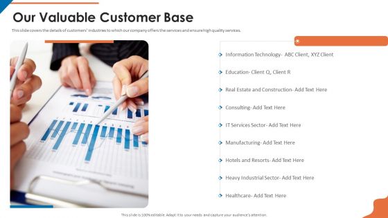 Acquisition Firm Business Outline Our Valuable Customer Base Brochure PDF