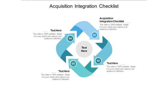 Acquisition Integration Checklist Ppt PowerPoint Presentation Ideas Images Cpb