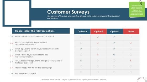 Action Plan For Brand Revitalization To Attract Target Customers Customer Surveys Formats PDF
