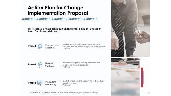 Action Plan For Change Implementation Proposal Ppt PowerPoint Presentation Summary Inspiration