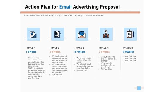 Action Plan For Email Advertising Proposal Ppt Outline Example File PDF