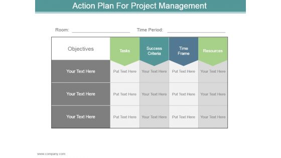 Action Plan For Project Management Example Of Ppt Presentation