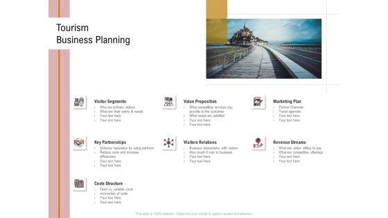 Action Plan Or Hospitality Industry Tourism Business Planning Diagrams PDF