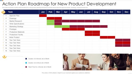 Action Plan Roadmap For New Product Development Mockup PDF