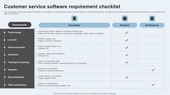 Action Plan To Enhance Client Service Customer Service Software Requirement Graphics PDF