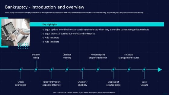 Action Plan To Implement Exit Strategy For Investors Bankruptcy Introduction And Overview Graphics PDF