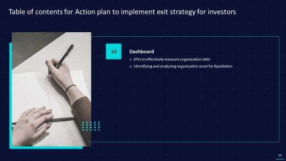 Action Plan To Implement Exit Strategy For Investors Ppt PowerPoint Presentation Complete With Slides