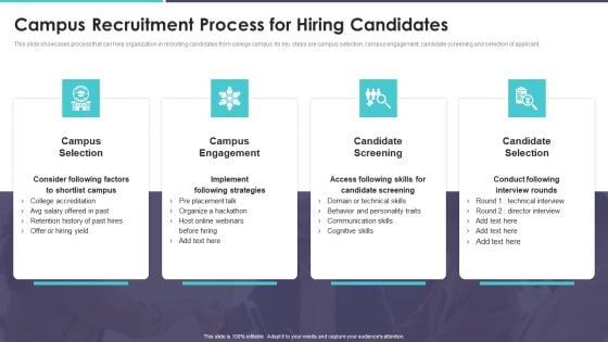 Action Plan To Optimize Hiring Process Campus Recruitment Process For Hiring Candidates Download PDF Action Plan To Optimize Hiring Process Campus Recruitment Process For Hiring Candidates Download PDF