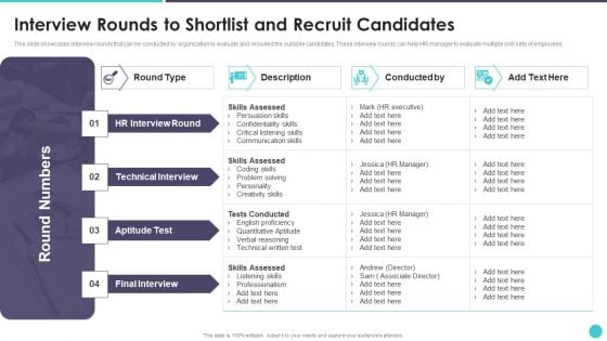 Action Plan To Optimize Hiring Process Interview Rounds To Shortlist And Recruit Candidates Formats PDF