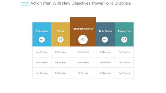 Action Plan With New Objectives Powerpoint Graphics