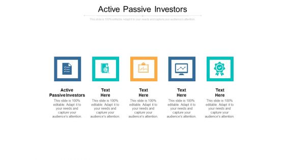 Active Passive Investors Ppt PowerPoint Presentation Summary Infographics Cpb Pdf