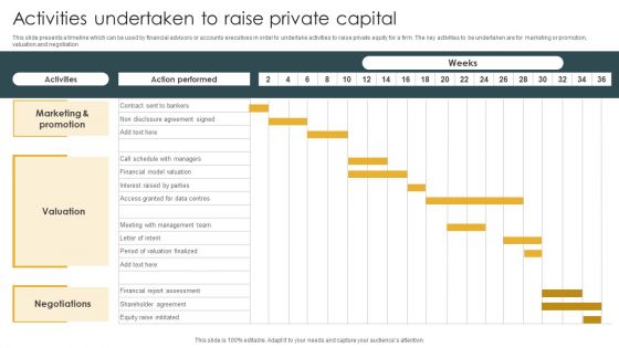 Activities Undertaken To Raise Private Capital Summary PDF