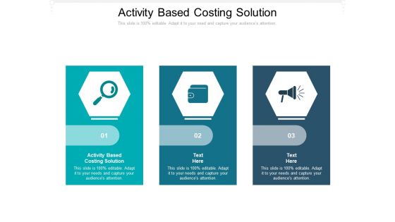 Activity Based Costing Solution Ppt PowerPoint Presentation Slides Example Cpb Pdf