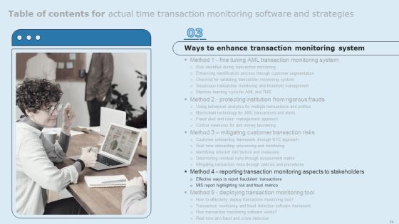 Actual Time Transaction Monitoring Software And Strategies Ppt PowerPoint Presentation Complete Deck With Slides Slide34