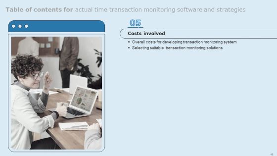 Actual Time Transaction Monitoring Software And Strategies Ppt PowerPoint Presentation Complete Deck With Slides Slide48