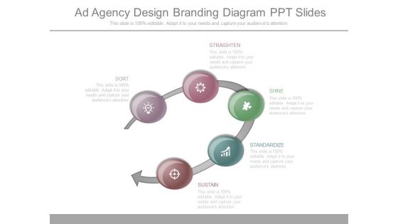 Ad Agency Design Branding Diagram Ppt Slides