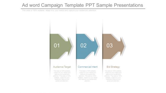 Ad Word Campaign Template Ppt Sample Presentations