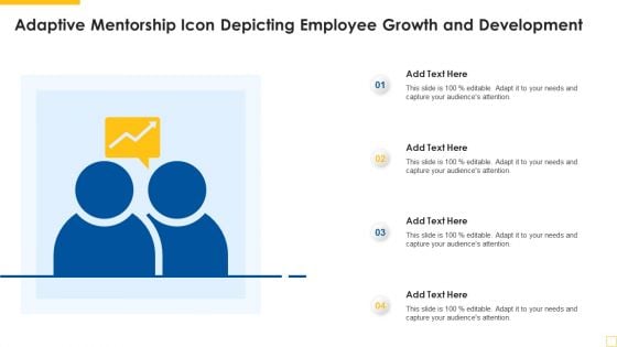 Adaptive Mentorship Icon Depicting Employee Growth And Development Graphics PDF