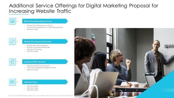 Additional Service Offerings For Digital Marketing Proposal For Increasing Website Traffic Download PDF