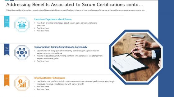 Addressing Benefits Associated To Scrum Certifications Contd Ppt Professional Model PDF