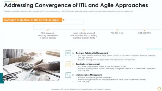 Addressing Convergence Of ITIL And Agile Approaches Ppt Infographic Template Templates PDF