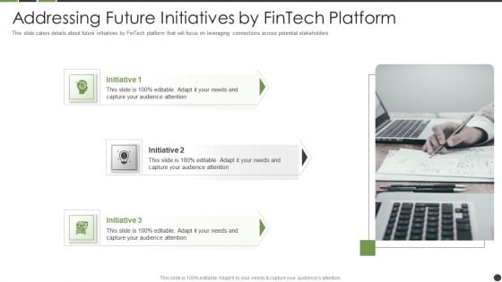 Addressing Future Initiatives By Fintech Platform Background PDF