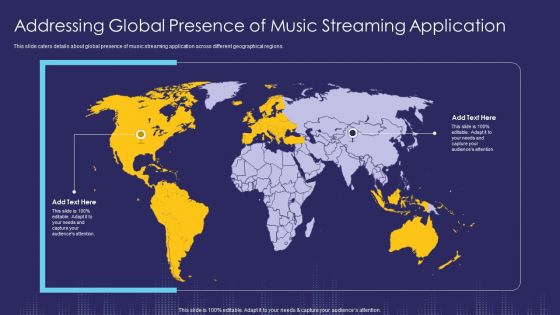 Addressing Global Presence Of Music Streaming Application Ppt Styles Slide Download PDF