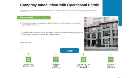 Addressing Inorganic Growth For Business Expansion Company Introduction With Operational Details Formats PDF Addressing Inorganic Growth For Business Expansion Company Introduction With Operational Details Formats PDF