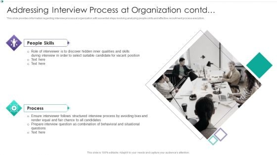 Addressing Interview Process At Organization Contd Hiring New Employees At Workplace Microsoft PDF