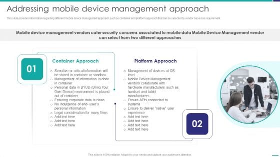 Addressing Mobile Device Management Approach Mobile Device Security Management Designs PDF