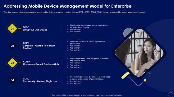 Addressing Mobile Device Management Business Mobile Device Security Management And Mitigation Background PDF
