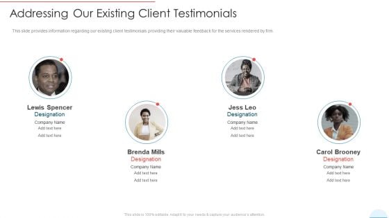 Addressing Our Existing Client Testimonials Inspiration PDF Addressing Our Existing Client Testimonials Inspiration PDF
