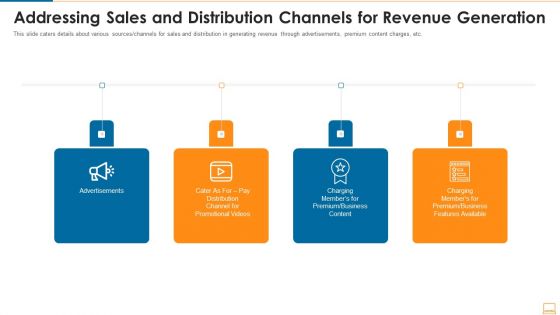 Addressing Sales And Distribution Channels For Revenue Generation Pictures PDF