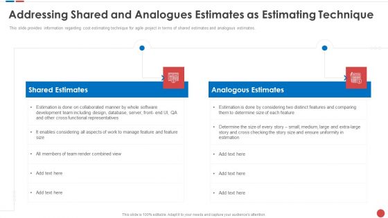 Addressing Shared And Analogues Estimates As Estimating Technique Budgeting For Software Project IT Graphics PDF