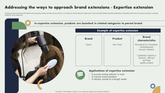 Addressing The Ways To Approach Brand Extensions Expertise Extension Diagrams PDF