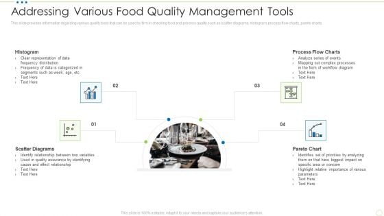 Addressing Various Food Quality Management Tools Food Security Excellence Ppt Inspiration Example PDF Addressing Various Food Quality Management Tools Food Security Excellence Ppt Inspiration Example PDF