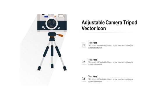 Adjustable Camera Tripod Vector Icon Ppt PowerPoint Presentation Layout