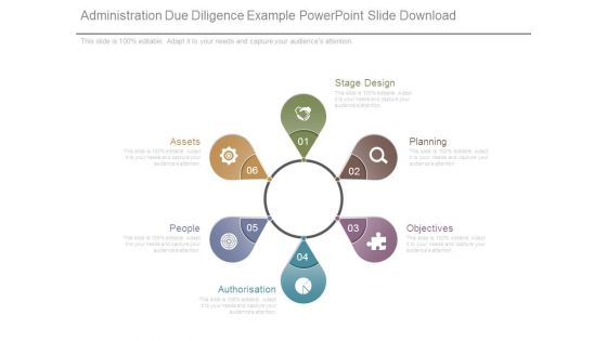 Administration Due Diligence Example Powerpoint Slide Download