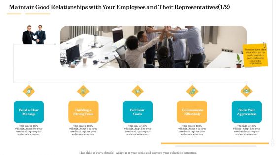 Administrative Regulation Maintain Good Relationships With Your Employees And Their Representatives Ppt PowerPoint Presentation Slides Example PDF Administrative Regulation Maintain Good Relationships With Your Employees And Their Representatives Ppt PowerPoint Presentation Slides Example PDF
