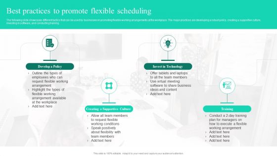 Adopting Flexible Work Policy Best Practices To Promote Flexible Scheduling Designs PDF