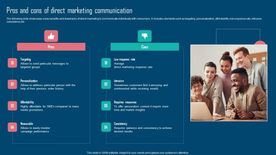 Adopting IMC Technique To Boost Brand Recognition Pros And Cons Of Direct Marketing Communication Microsoft PDF