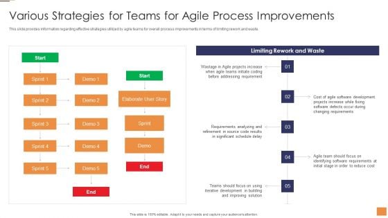 Adopting Information Technology Infrastructure Various Strategies For Teams For Agile Process Template PDF