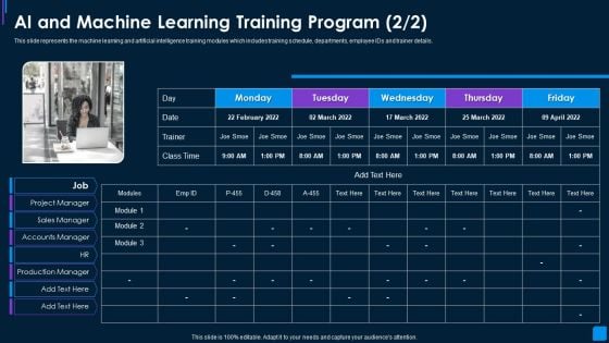 Advance IT Service Delivery AI And Machine Learning Training Program Ideas PDF Advance IT Service Delivery AI And Machine Learning Training Program Ideas PDF