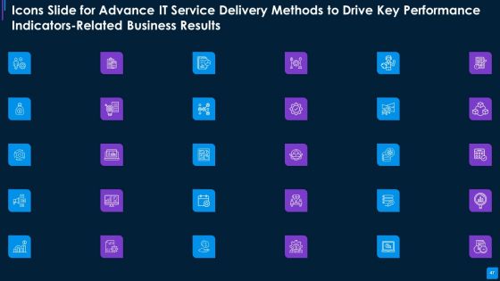 Advance IT Service Delivery Methods To Drive Key Performance Indicators Related Business Results Complete Deck